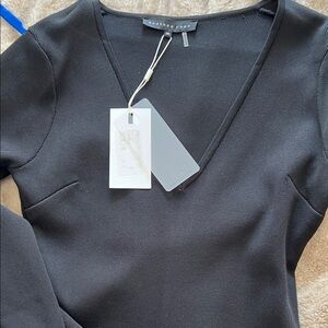 Endless Rose Black V-Neck Long Sleeve Dress